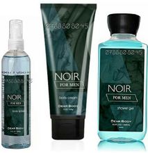 Dear Body Noir For Men 3 In 1 Shower Gel, Body Splash & Body Lotion