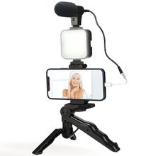 Vlogging Kit Smartphone Camera Vlogging Kit for iPhone/Android with Lightweight Microphone Tripod