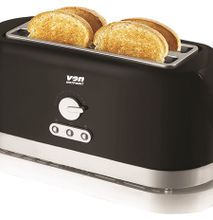 Von VSTP04MVK 4 Slice Toaster - Black