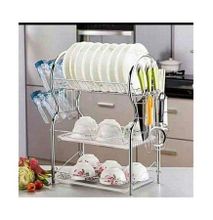 3 Layer Stainless Steel Dish Drainer Drying Rack