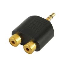 Generic Rca Female To 3.5mm Male Jack Audio Y Adapter