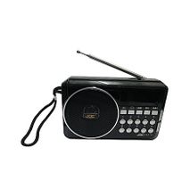 Joc Fm Radio Rechargable Digital Fm Radio With Usb And Memory Slot - Black