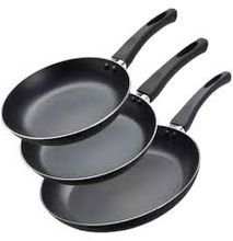 3pcs Set Non Stick Frying Pans Green
