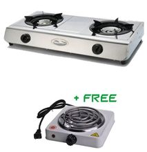 Generic 2 Burner Gas Cooker + FREE Electric Burner