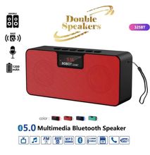 Red Robot Portable Bluetooth With Double Speakers- Wireless