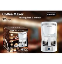 Sokany 12-Cup Coffee Maker White