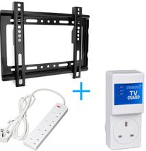 Wall Mounting Bracket for 14 - 42 TV plus free Tv guard and Free 4-way extension Standard
