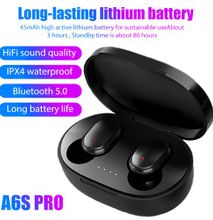 waterproof A6S PRO High Quality Bluetooth Earphone Black