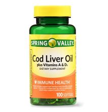 Spring valley Cod Liver Oil Plus Vitamin A&D3-boost Immunity