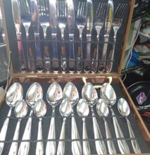 24pcs stainless steel spoons in a briefcase