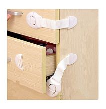 4 pieces Children 's Extension Cabinet Door Drawer Ribbon Security Lock Baby Anti - Folder Hand Cloth With Baby Safety Lock