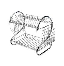 Stainless Steel Dish Rack 2 Tier - Space Saver Dish Drainer Drying Holder 