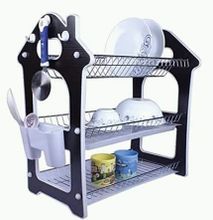 3 Tier Dish Rack/ Drainer Silver