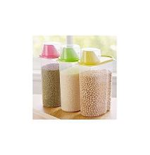 3Pcs Cereal Dispenser Storage Kitchen Dry Food Container, 1.9L multi color