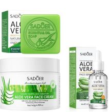 SADOER 3 Pcs Anti-aging Face Treatment Sadoer Collagen Face Serum, Face Cream, And Face Soap Set