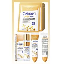 SADOER Collagen Anti-aging Face Toner+ Collagen Anti-aging Sheet mask+ Collagen Anti-aging Hand Cream