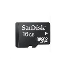 Sandisk Micro SD Card - 16GB Standard with Adaptor - Black