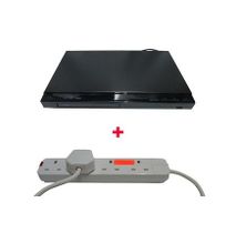 USB Record And Play - DVD Player with Red Lable Heavy Duty 4-way socket extension cable - Black