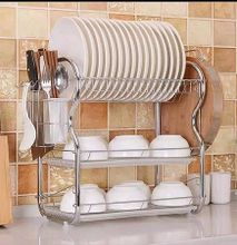 Dish Rack 3 Tier Stainless Steel with 1 Draining Board