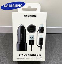 Samsung Dual Port 15W Car Fast Charger With Combo Cable