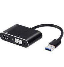  USB 3.0 to HDMI VGA 1080p Dual Output Converter