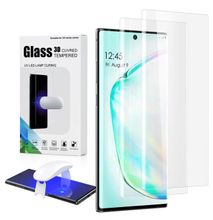 UV Light adhesive tempered glass screen protector for Samsung Note 10 plus