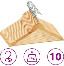 Wooden Clothes Hangers Set of 10 Pieces