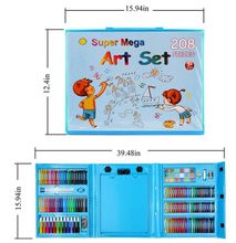 Generic 208 Pcs Kids Art Drawing, Painting And Colouring Set - Blue