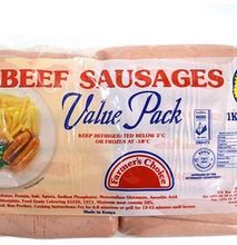 Best Price Farmers Choice 1Kg Beef Sausages- 26 Pieces