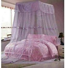Square Top Decker mosquito net- Free Size- Purple