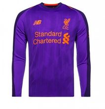 Liverpool Away REPLICA Long Sleeve Football Jersey 2018/19 Purple-Away Polyester