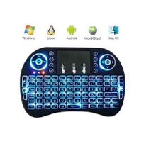 Smart Wireless Keyboard with Touch pad for Smart TV - Black