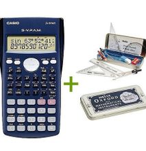 Casio Scientific Calculator + Oxford Geometrical set Grey