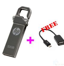HP 32GB Metallic Flash Disk Pen Drive +Free OTG Cable