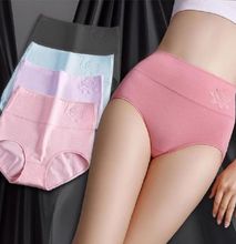Fashion 4Pc Pure Cotton High Waist Panties-XL