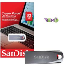 Sandisk Cruzer Force USB Flash Disk 32GB - Metallic