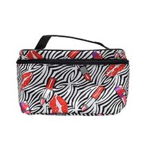 L.A. Colors Fashion Printed Cosmetic Bags with Straps - Striped