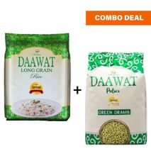 Combo Deal (2kg Daawat Long Grain Rice + 1kg Daawat Green Grams)