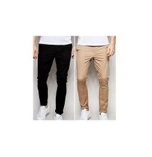 Khaki Trouser 4 pack, Slim Fit Black, Brown, Beige, Off-White