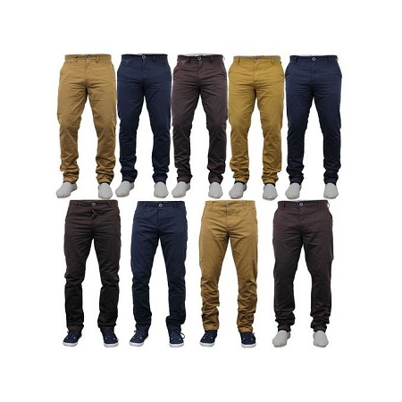 Men Chinos Cotton Trousers