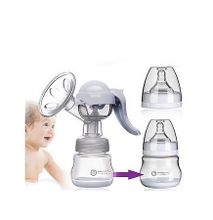 Cute Baby Manual Breast Pump with a Free Bottle - Clear