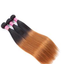 Ombre' Human  Hair, Black and Blond 3 in One Pieces 12 Inches