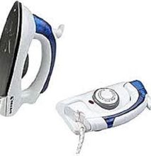 Easily Portable & Foldable Steam Iron Box white and blue