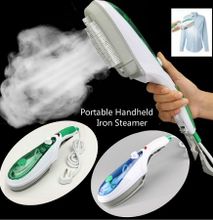 Portable Handheld Garment Fabric Clothes Steamer Iron Steam Cleaner Sanitiser white and blue