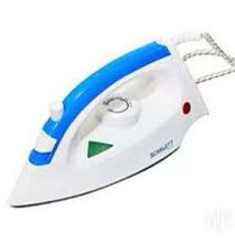 scarlet steam iron box white and blue