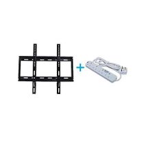 tv wall mounting bracket for 26 - 63 inch tv plus 4way heavy duty extension white and black