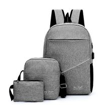 Canvas 3 In 1 Laptop Backpacks With USB Charging, Earphone Ports