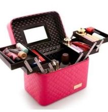 2 Tier Makeup Box -Pink