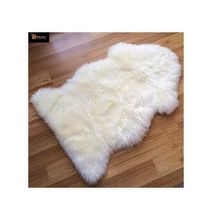 White Faux Fur Bedside Rug