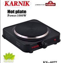 Rashnik KN-4077 Single Hot plate Electric Burner-1000Watts Black